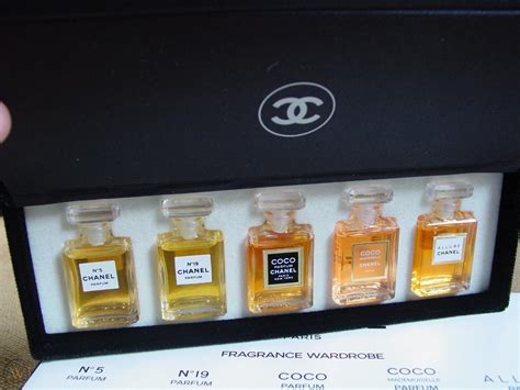 chanel perfume miniatures set|Chanel perfume mademoiselle set.